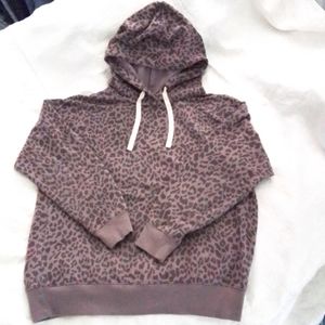 Buffalo David Bitton purple leopard hoodie medium